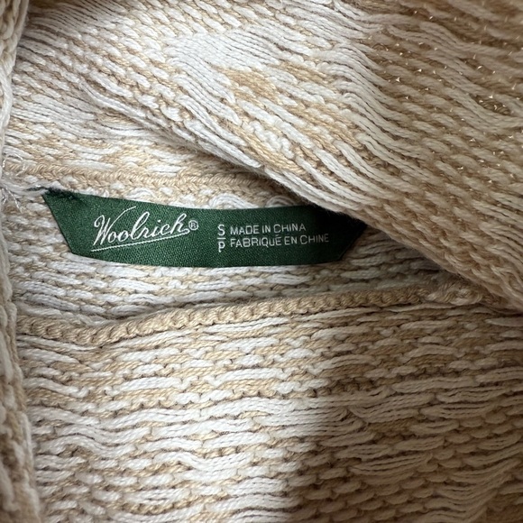 Woolrich Beige Fair Isle Knit Sweater Women’s Small Nordic Winter Pullover - Picture 4 of 4